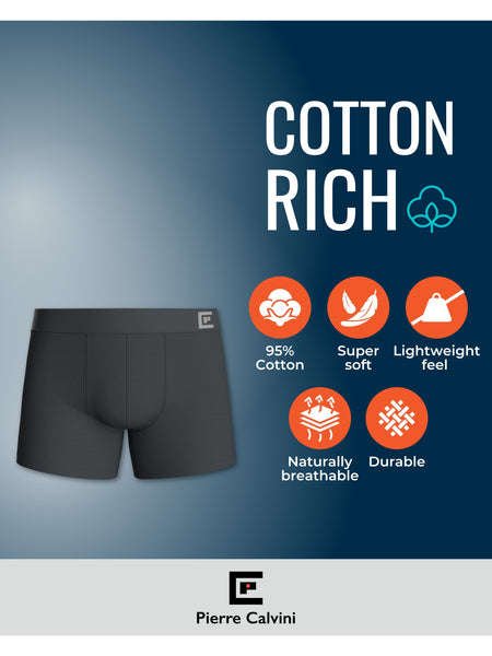 5-Pack Men’s Boxers – Cotton Underwear in Blue, Black, or Mixed Dark Colors – Soft, Breathable & Comfortable Fabric – Longer Leg Design with Anti-Chafing Fit – Tag-Free, Anti-Roll Waistband & No Ride-Up – Everyday Multipack Men’s Boxer Shorts – Durable, S