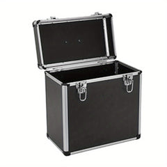 Vinyl Record Storage 12, LP Case Album Collection DJ Carry Storage Cases Lockable Box LP Case Vinyl Record Storage Carry Box Holds up to 50pcs Albums Record Collection Chest