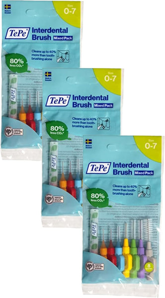 Tepe Interdental Brush, Original, Yellow, 0.7Mm/Iso 4, 8Pcs, Efficient Cleaning between Teeth, Plaque Remover and Dental Flosser for Small Gaps
