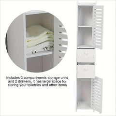 Under Sink Bathroom Cabinet, White Basin Cabinet, Bathroom Under Sink Bathroom Storage Units Freestanding, Wood Plastic Board Bathroom Storage Unit, 59.94X29.97X58.42cm