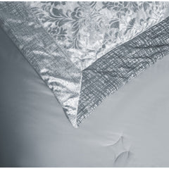 3 Piece Velvet Quilted Bedspread Set Jacquard Damask Bed Cover with Pillow Shams | Luxury Soft Polyester Bedspread for Double King Super King Beds | Modern Elegant Bedroom Bedding Set