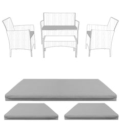 3pcs Replacement Outdoor Seat Cushion Pads for Rattan Furniture Water Resistant and Lightweight Patio Furniture Chair Padding