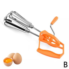 Manual Egg Whisk - Rotating Mixer for Cooking