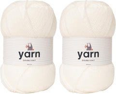 Korbond DK Beige Yarn - 100G Acrylic Wool - Lightweight, Hypoallergenic & Durable Double Knit Crochet Yarn Knitting Wool (290M Total)