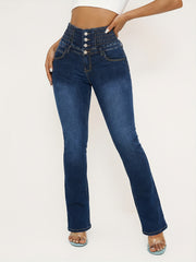Rayon High Waist Tummy Control Stretch Flared Pants