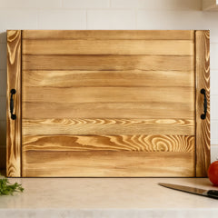 Stove Cover, Wood Stove Top Cover Board, 56 x 75 CM, Brown, Noodles Board for Gas Stove, Kitchen Countertop