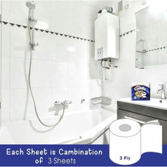 Panda Cuddle 3 Ply Soft Quilted 90 Non Scented Toilet Rolls 45 x 2 Original Toilet Roll Bulk Buy