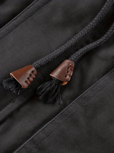Men'S Thick Mid-Length Jacket with a Hood, Winter Parka for Warmth, Suitable for Outdoor Casual Wear, Featuring a Zip And Multiple Pockets, with a Removable Hat