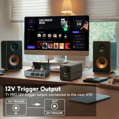 T1 PRO Vacuum Tube Preamplifier Amplifiers Home Audio RCA Bluetooth Input Bass Treble Control Hifi Stereo AUX 12V Trigger