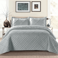 Embossed Ruffle Quilted Bedspread Bed Throw Single Double King size bedding set