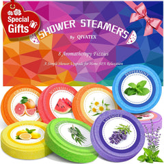 Gifts for Men: Shower Steamers Aromatherapy Men Birthday Gifts, Self Care Bath Bombs SPA Stress Relief, Gifts for Valentines, Thanksgiving, Christmas, Advent Calendar 2025 (8 Pack)
