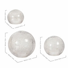 Evergreen LED Glass Sphere & Cube Lights, 3 Piece