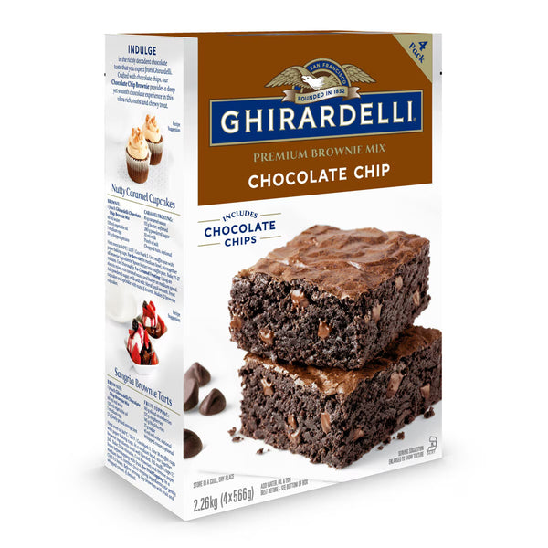 Ghirardelli Chocolate Chip Brownie Mix, 4 X 566G