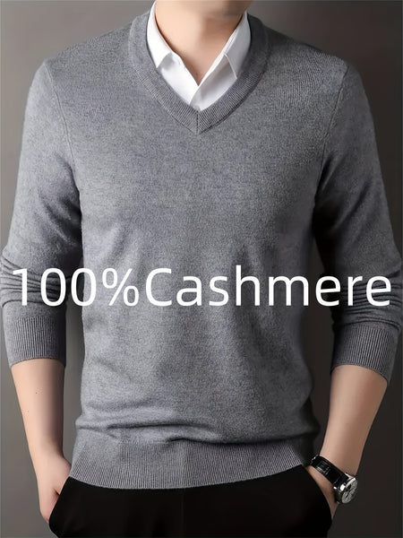 100% Cashmere Men'S Sweater Perfect for Casual Comfort Business Layering The Fabric Is Soft Exceptionally Warm