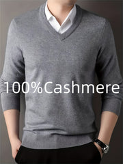 100% Cashmere Men'S Sweater Perfect for Casual Comfort Business Layering The Fabric Is Soft Exceptionally Warm