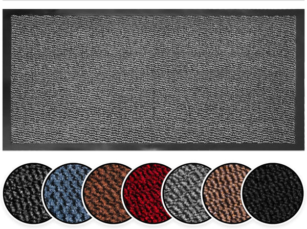 BLADO Washable Door Mats Indoor & Outdoor - Non-Slippery Heavy Duty - Stylish & Large Rubber - Perfect Dust Grabbing Doormats (Anthracite, 40Cm X 60Cm)