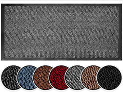 BLADO Washable Door Mats Indoor & Outdoor - Non-Slippery Heavy Duty - Stylish & Large Rubber - Perfect Dust Grabbing Doormats (Anthracite, 40Cm X 60Cm)