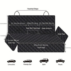 Pet Car Seat Cover Dog Safety Protector Mat Rear Back Seat Hammock