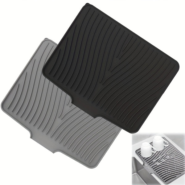 Silicone Kitchen Sink Drying Mat Rectangle Non Slip Worktop Saver Dish Drainer