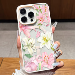 Phone Case - Apple Magnetic Phone Case with Lily Flower And Butterfly Design, Transparent Anti-Drop Protective Cover, Compatible with for Iphone 17 Air/16/15/14/13/12/11/Plus/Pro/Pro Max And Galaxy S22/S23/S24 FE/S25/S26 ULTRA PLUS. It Is The First