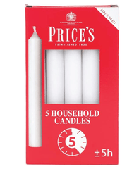 3 x Price'S Household Candles 5 Pack - 5 Hour Burn Time