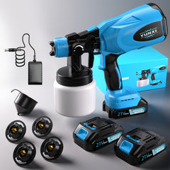 High Pressure and Low Flow HVLP Spray Gun, Suitable for Indoor and Outdoor Walls, Wood, Fences, Decks, Furniture - Including Adjustable Spray Mode and Ergonomic Design, Simple, Portable and Wireless, Suitable for Family Christmas Gifts.