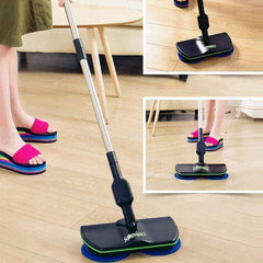 Electric Cordless Mop with Spinning Polisher & Scouring Pads - 360° Rotating Head, Dual-Speed Control, Ergonomic Handle & Telescopic Pole for Hardwood, Tile, PVC Floors - Wet/Dry Cleaning, Scratch-Free Surface Safe, Cordless & Portable Design for Ho