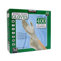 Kirkland Signature Medium Nitrile Gloves, 2 X 200 Pack