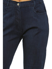 MYT Womens Side Elastic Waist Jeans Ladies Straight Leg Regular Fit Denim Size 10-24