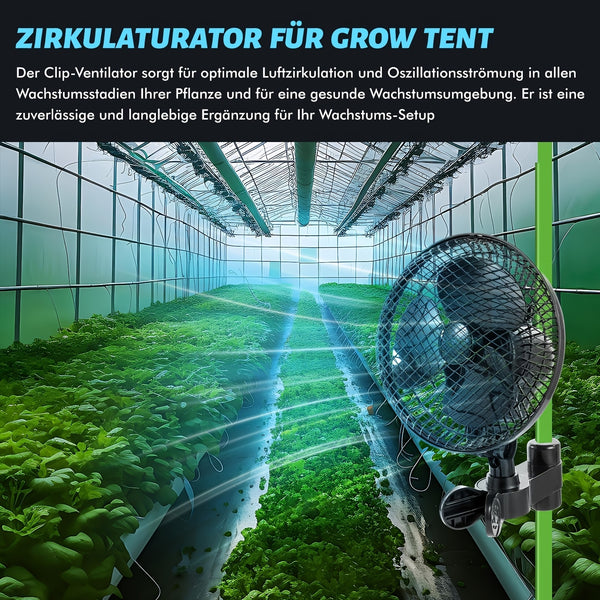 Portable Clip-on Fan, Rotatable Silent Clip-on Fan, Adjustable Angle, Compact and Portable Design, Suitable for Home Offices, Greenhouses and Growing Sheds.