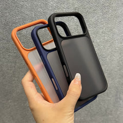 Phone Case - Luxury Matte Orange Shockproof Case for Iphone 17 Pro Max 17 Pro Transparent Back Cover Anti-Scratch Protective Phone Case