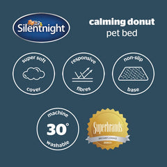 Calming Plush Donut Pet Bed