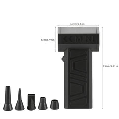 Compressed Air Dust Collector, 120W High-power Violent Fan, Built-in 2400mAh Battery Rechargeable Air Blower, with 140, 000 Rpm High-speed Turbine Fan, with 3 Speed Settings, Handheld Hair Dryer, Suitable for Computer Keyboards, Cars, Homes.