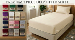 Extra Deep Fitted Sheets 30cm deep pocket with Elastic Cornes For Perfect Mattress Fit, Available in Single,Double, King,& SuperKing Size