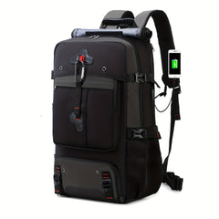 ENOSHI Airline Approved Travel Backpack with Shoe Compartment & 43.94cm Laptop Sleeve - USB Charging Port, Adjustable Straps, Mesh Pockets - Durable Polyester Gym, Business & Weekend Backpack for Men & Women (Light Gray), Workout Gear, Functional Compartm