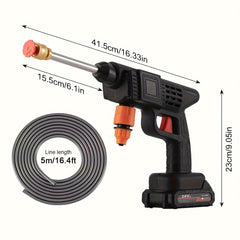 Cordless Portable Pressure Washer with 2 Batteries, 3000PSI Cordless Power Washer, 24V Battery Jet Wash for Car Garden Home Patio Driveways, 5.03meter Hose Included