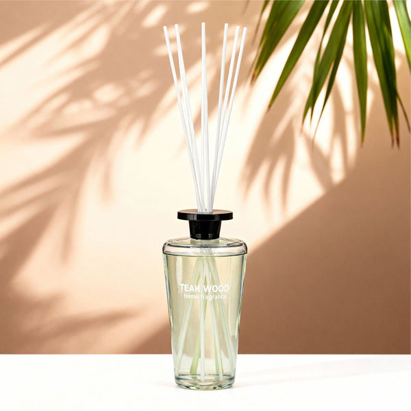 REEF 1000ml Reed Oil Diffuser Set, Sandalwood, Teak Wood, Tobacco & Oud, Luxury Beautiful Home Fragrance for Bedroom Living Room Home Decor Office Essential Oil Reed Diffuser for Stress Relief