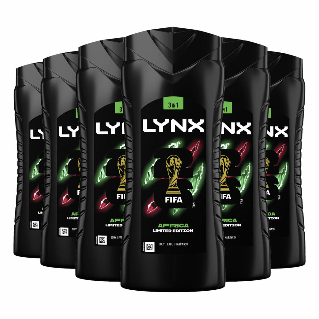 Lynx Africa Shower Gel, 6 X 500Ml