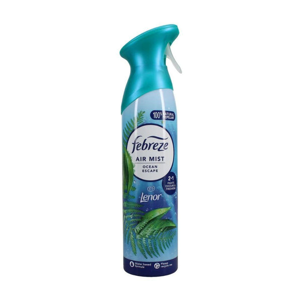 Pack of 6 - Febreze Lenor Air Mist Ocean Escape Air Freshener Spray 185 ML