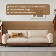 Self-Adhesive Wood Effect Wallpaper 3D Wood Panel Vinyl Wrap Peel and Stick Waterproof Sticky Back Plastic for Walls Furniture Cabinets 40cm x 300cm