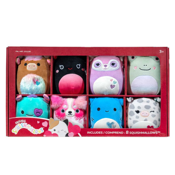 Original Squishmallows 5'' (12.7Cm) Plush - Love Collection 8-Pack