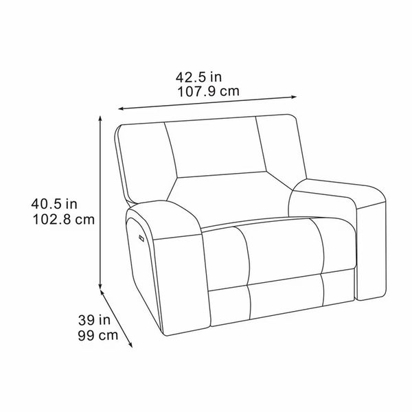 Excalibur Grey Fabric Power Recliner Armchair