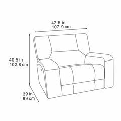 Excalibur Grey Fabric Power Recliner Armchair