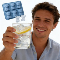 3pcs Mini Highland Cow Cube of Ice Tray, 6-Cavity Silicone Mold, Reusable for Whiskey, Cocktails, Chocolate And Candy Making