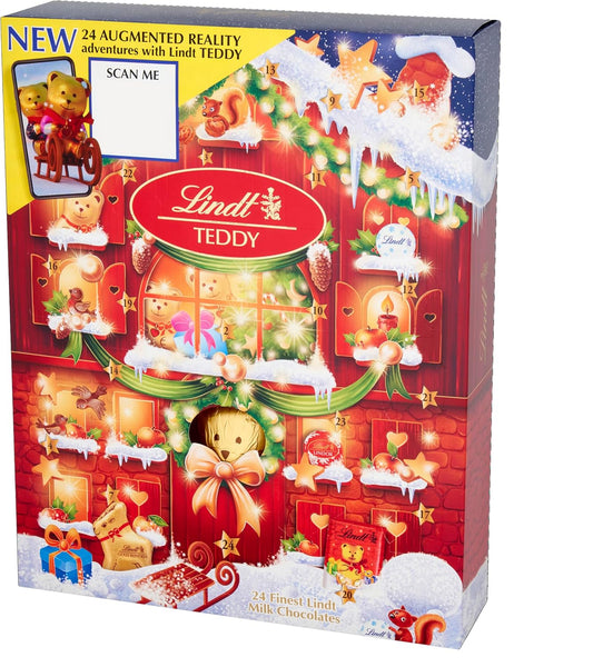 Lindt Teddy Milk Chocolate AR Advent Calendar 2025 – Large 250G – 24 Bear & Friends Chocolates – Festive Gift for Him & Her