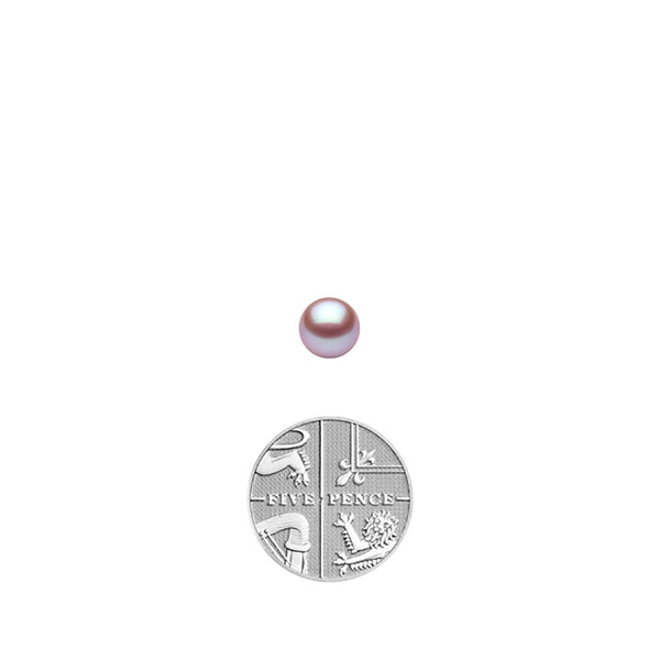 6.5-7Mm Cultured Freshwater Pink Pearl Stud Earrings, 18Ct Yellow Gold