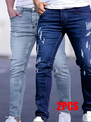 Gengyuan Shi - Men'S Casual Stretch Pants 2pcs Set