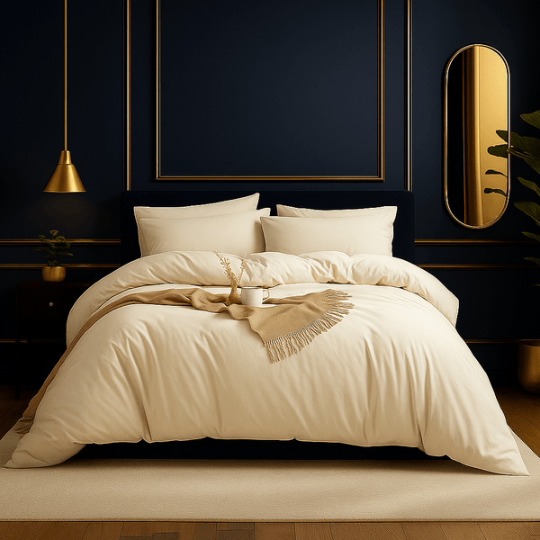 100% Duvet Cover Set 3pcs – Soft Breathable Quilt Cover with 2 Pillowcases, Hotel Quality Natural Bedding Set for All Seasons