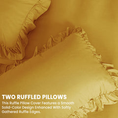 3-Piece Ruffle Frilled Duvet Cover Set – Soft, Comfortable Bedding with Pillowcases, Button Closure, Elegant Layered Design