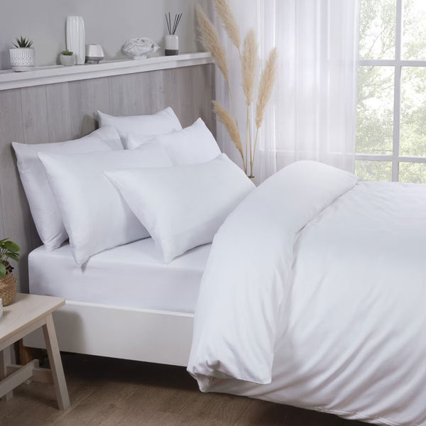 Purity Home Green Easycare 400TC Duvet Set in 3 Colours, Single